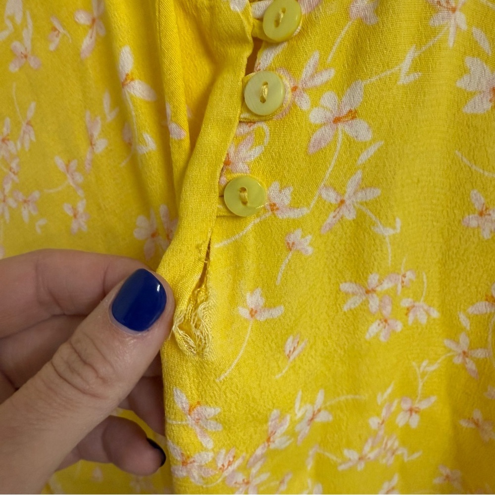 Sophie Rue Yellow Mini Dress Size Medium - Picture 4 of 4